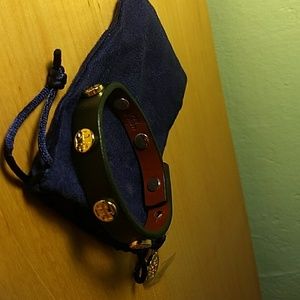 Tory Burch logo studded cuff bracelet